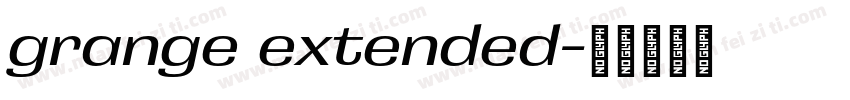grange extended字体转换
